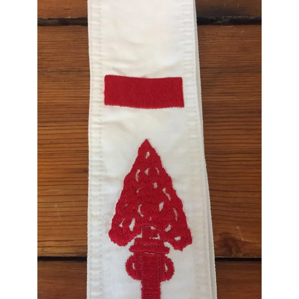 Vintage BSA Boy Scouts of America Order of Red Arrow OA Brotherhood White Sash